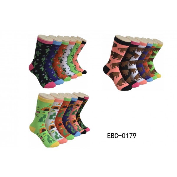 Ladies Crew Socks - EBC-3179