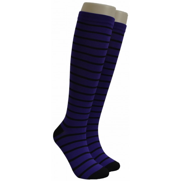Compression socks EBCPS-01 DARK PURPLE & BLACK