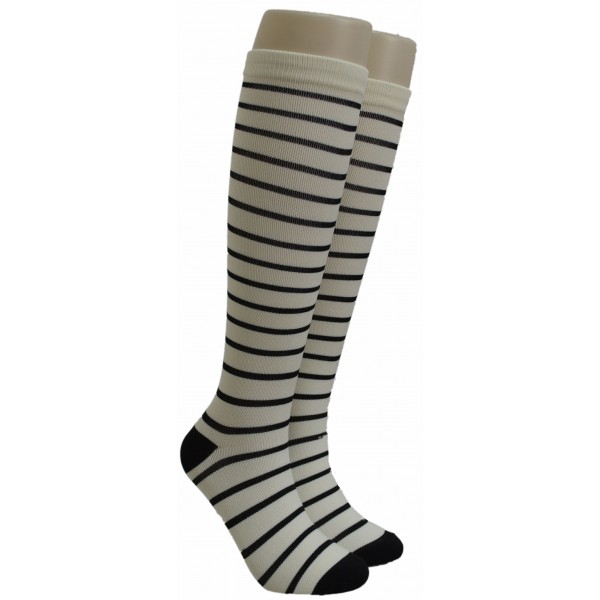 Compression socks EBCPS-05 CREAM & BLACK