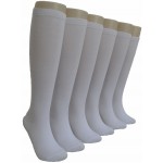 Ladies Knee-high Socks - EBK-WHT Ladies Knee-high Socks - EBK-WHT
