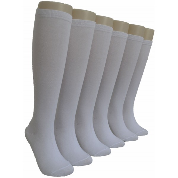Ladies Knee-high Socks - EBK-WHT Ladies Knee-high Socks - EBK-WHT