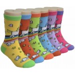 Girls' Crew Socks-EKC-4104 Girls' Crew Socks-EKC-4104