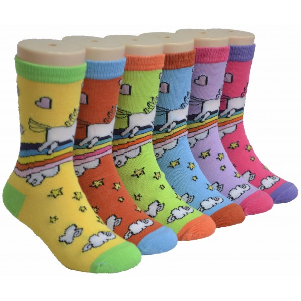Girls' Crew Socks-EKC-4104 Girls' Crew Socks-EKC-4104