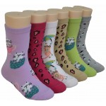 Girls' Crew Socks-EKC-4108
