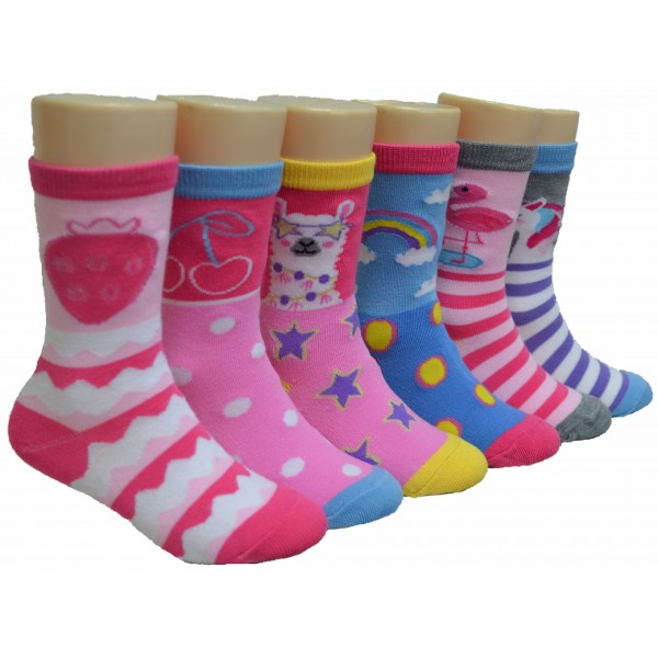 Girls' Crew Socks-EKC-4110