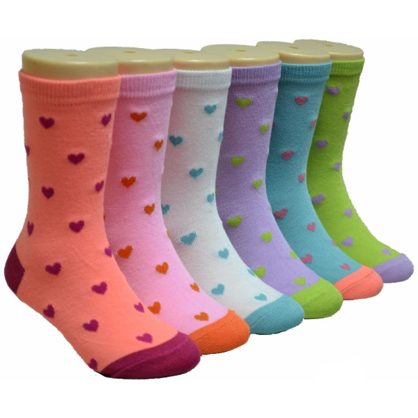 Girls' Crew Socks-EKC-4111